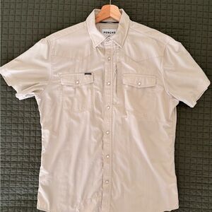 Poncho Outdoors medium slim western pearl snap shirt